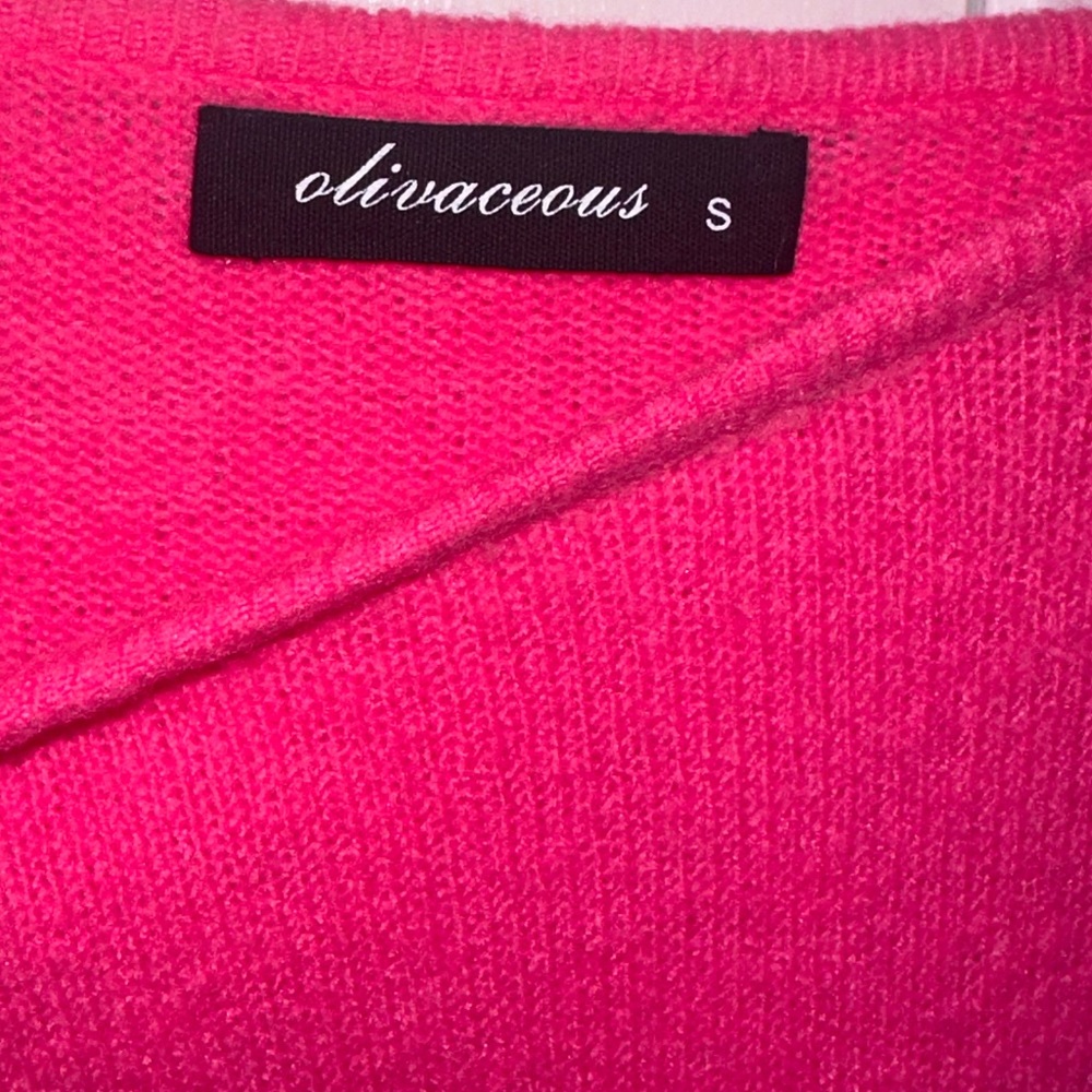 Olivaceous Color Block Sweater Size Small - image 8